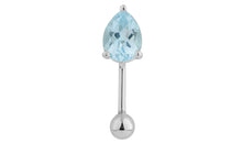 Bauch Piercing DROPS Blau Topas