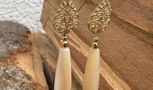 Filigrane Ohrringe mit Perlmutter Silber 925