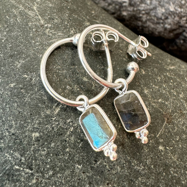 Creolen  mit Labradorite