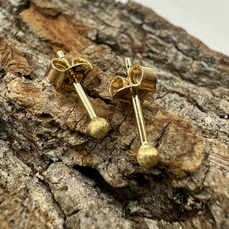 18 k Gelbgold Stecker 2.5 mm matt