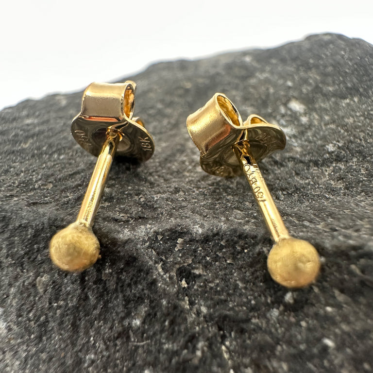 18 k Gelbgold Stecker 2.5 mm matt