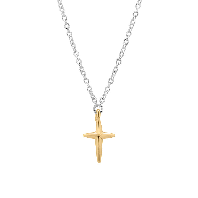 Bicolor Halskette LITTLE CROSS