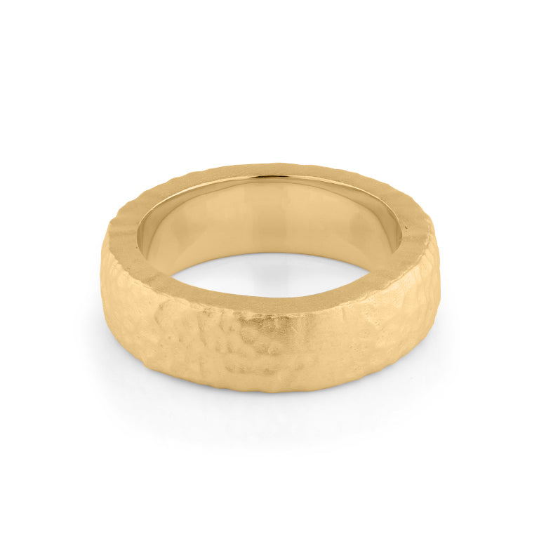 Gelbgold 9 K Ring SIMON  matt gehammert