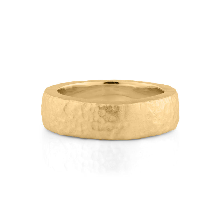 Gelbgold 9 K Ring SIMON  matt gehammert