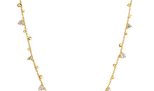 Halskette DOREEN Diamanten und Mondstein 18k Gold EXPRESS
